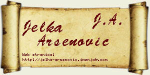 Jelka Arsenović vizit kartica